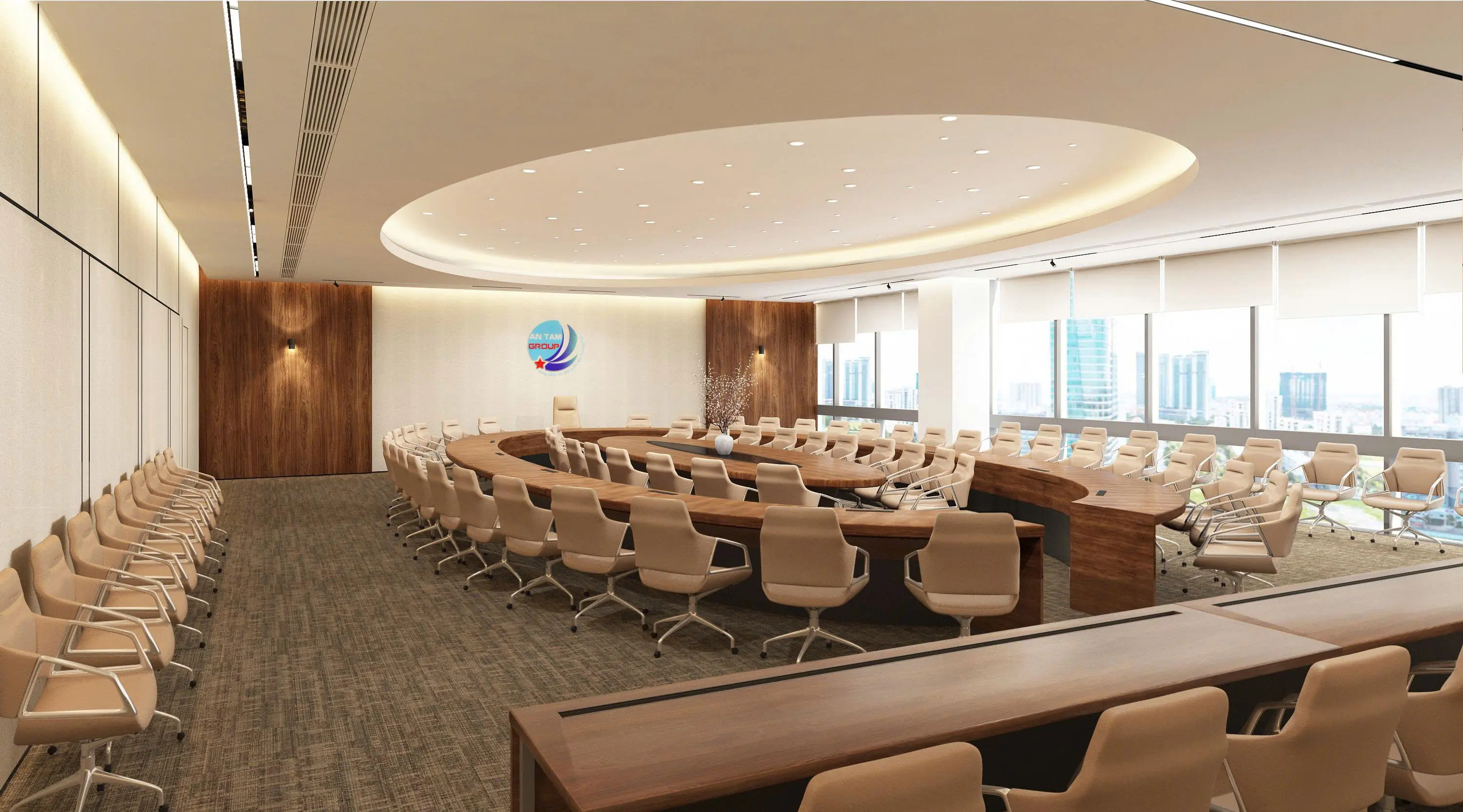 Thiết Kế Nội Thất Văn Phòng AN TÂM GROUP OFFICE 1000M² – Không Gian Làm Việc Hiện Đại Và Đẳng Cấp